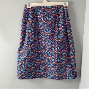 Waisted Floral midi pencil skirt